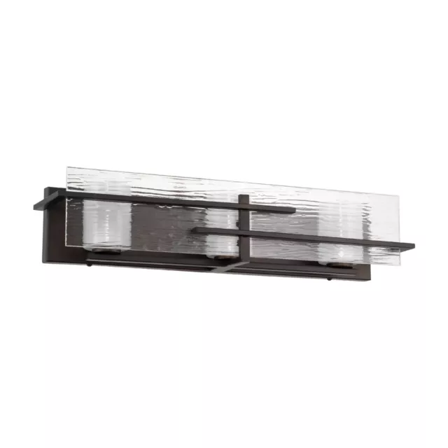 Kira Home Layla 22.5" Modern 3-Light Bathroom Vanity Light Fixture, Clear Water