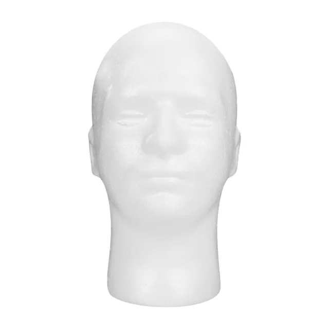 Male Styrofoam Mannequin Manikin Head Model Foam Wig Hair Glasses Display 2