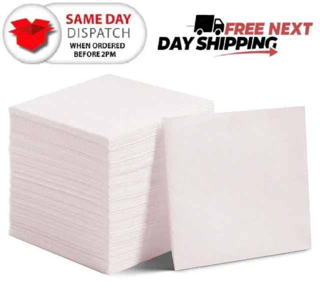 Paper Napkins Recyclable 2Ply Serviettes Tissue for Catering Parties 33cm 40cm