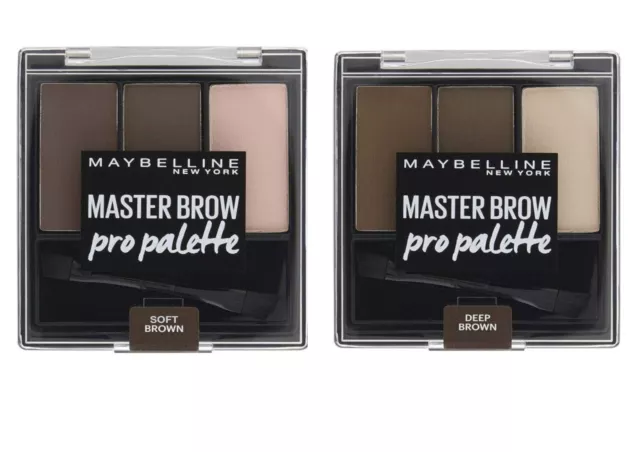 Master Brow Pro Palette sourcils Soft ou Deep Brown Maybelline