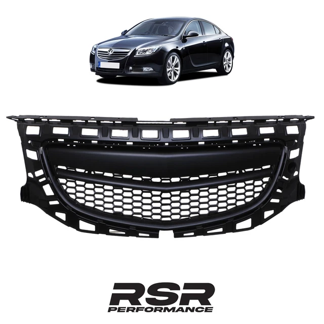 BLACK BADGELESS DEBADGED Front Grill Grille For Vauxhall Opel Insignia