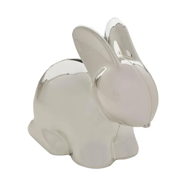 Silver Plated Rabbit Money Box Baby Christening Gift Easter Present Ornament