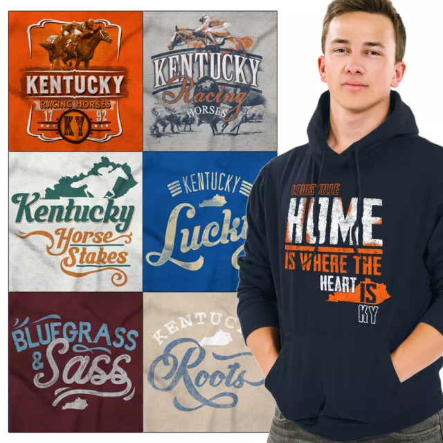 Kentucky Horse Race Souvenir KY Southern Map Hoodies Sweat Shirts Sweatshirts