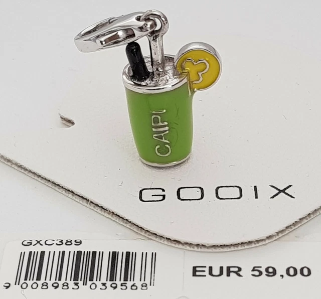 GOOIX Silber 925 Charm Charms Anhänger CAIPI Cocktail Glas Emaille NEU 312