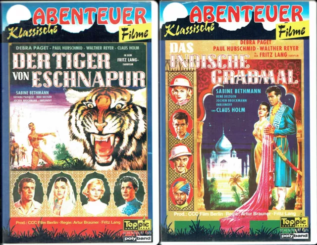 (2VHS) Der Tiger von Eschnapur + Das indische Grabmal - Paul Hubschmid (1958)