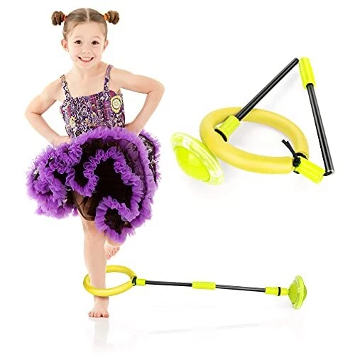 Number-one Skip It Ankle Toy, Foldable Skip Ball for Kids, LED Flashing