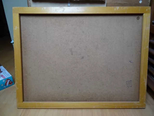 Vintage Cadre Presseur En  Bois Pour Affiche Scolaire Mdi  De 91 Cm Sur 68 Cm