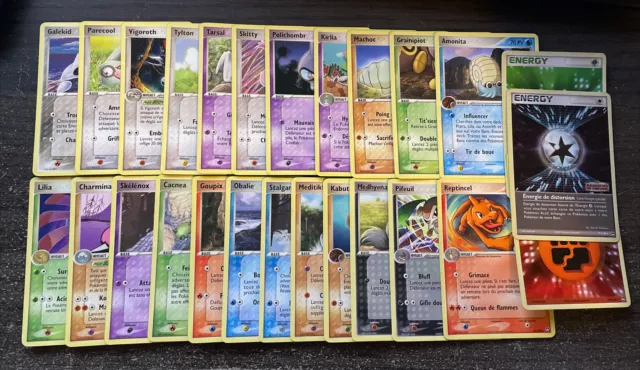 Lot 26 Cartes Pokémon Ex Gardiens Du Pouvoir Bloc Ex /108 Occasion + 3 Reverses