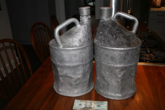 Vintage Aluminum Black Powder 5 Gallon Jugs