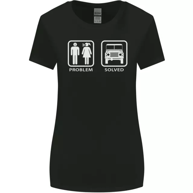 T-shirt 4x4 Problem Solved Off Roading Road da donna taglio più largo