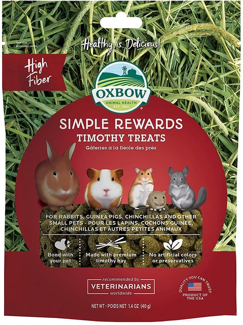 Galletas Oxbow SIMPLE REWARDS - Animales Pequeños TIMOTHY 1,4 oz - Paquete de 3