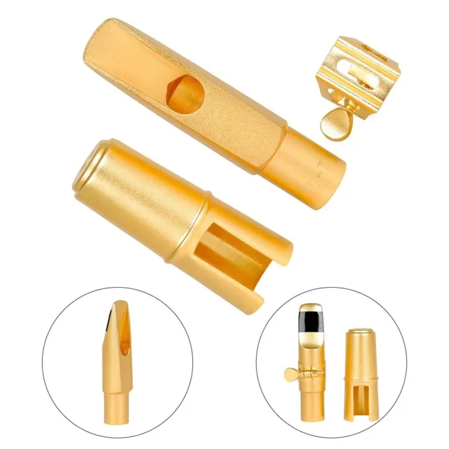 Reliable Gold Metal Saxophone Mouthpiece Cap Set for Long Lasting Performance