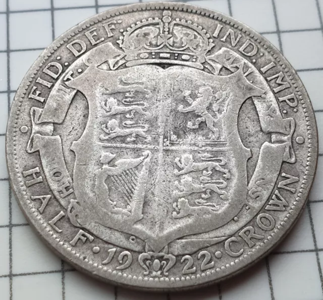 Great Britain George V Half Crown 1922 Silver Coin