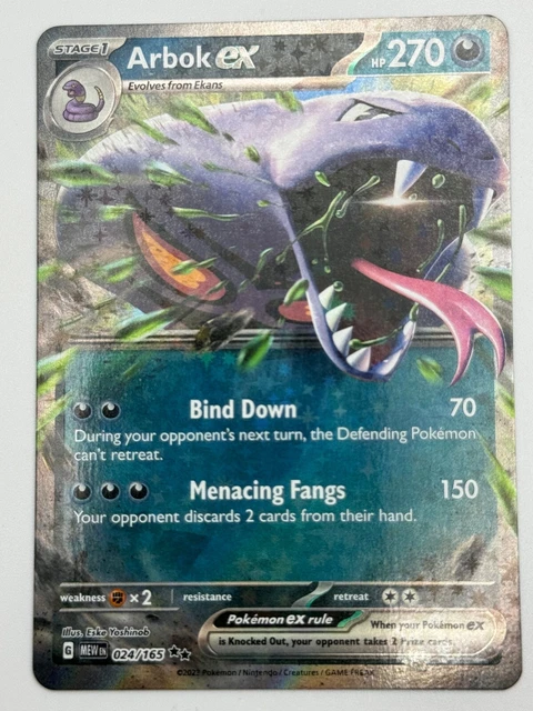 ARBOK EX 185/165 FULL ART Scarlet & Violet 151 Pokemon Card NM