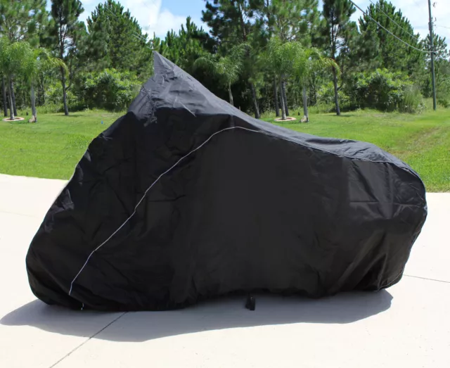 SUPER HEAVY-DUTY MOTORCYCLE COVER FITS TOURING BIKES with windshield up to 108"L