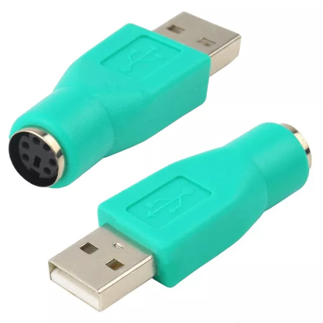 2 x USB 2.0 Type A Mâle À PS2 Femelle Souris Clavier Convertisseur Adaptateur