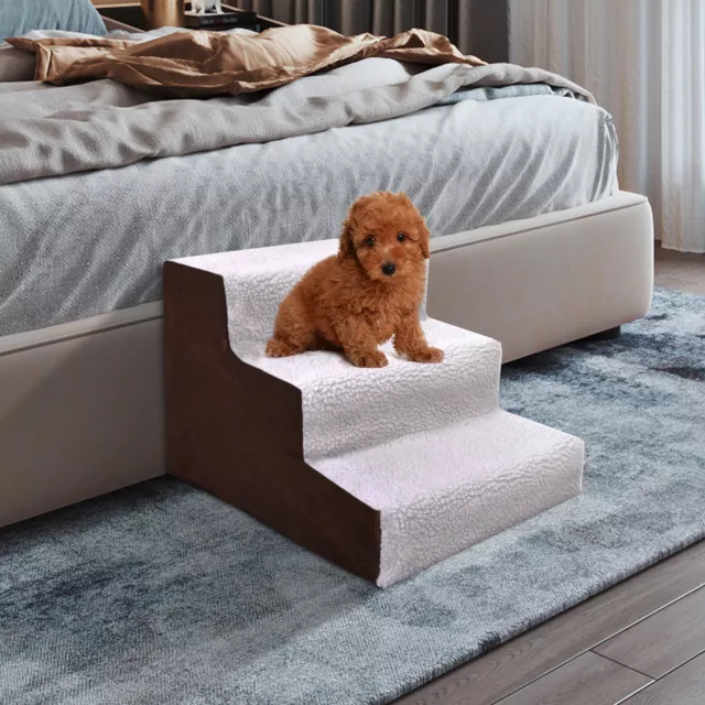 Pet Steps and Stairs for Dogs Cats, 3 Step Pet Gear Easy Pet Stairs