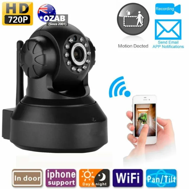 720P Wireless Wifi IP Security Camera Indoor Home Baby Pet Monitor Night Vision