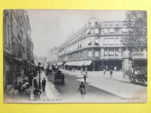 cpa PARIS en 1904 Transport Circulation ATTELAGE  VOITURE CALÈCHE