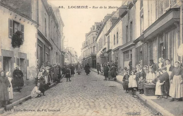 Cpa 56 Locmine Rue De La Mairie