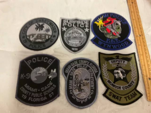 Police Law Enforcement patches All different 6 piece set. All new.Full size