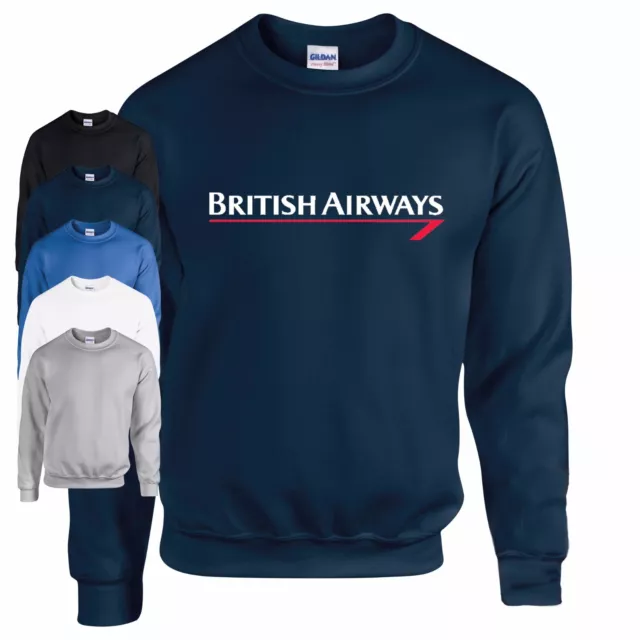 British Airways airline sweatshirt Classic older logo air crew airports travel