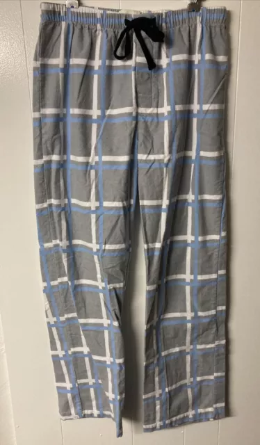 Peter Alexander Blue Grey Check Classic Medium Mens Flannelette PJ Pant.