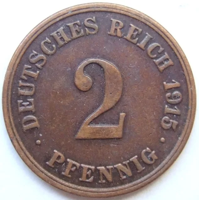 Münze Deutsches Reich Kaiserreich 2 Pfennig 1915 E in Sehr schön