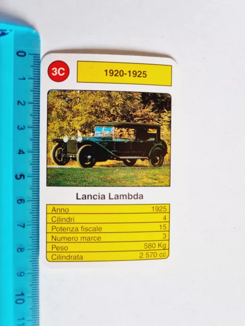 Lancia Lambda Carte Rare Cartes De Jeu Auto D'Époque Original Nouvelle