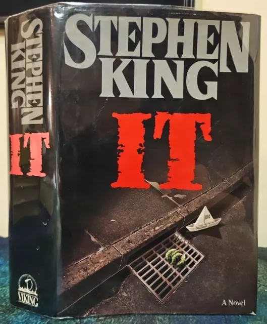 Stephen King 1986 IT Hardcover Book DJ True First 1st $22.95 Viking Press Horror