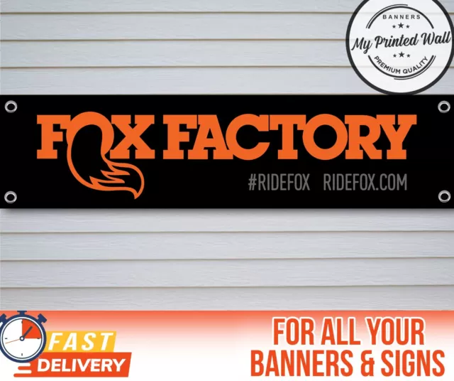 Fox Factory Racing Shox Banner for Garage, Workshop, etc