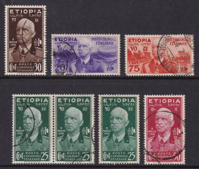 ETHIOPIA 1936 Italian Annexation selection Used (CV £24)