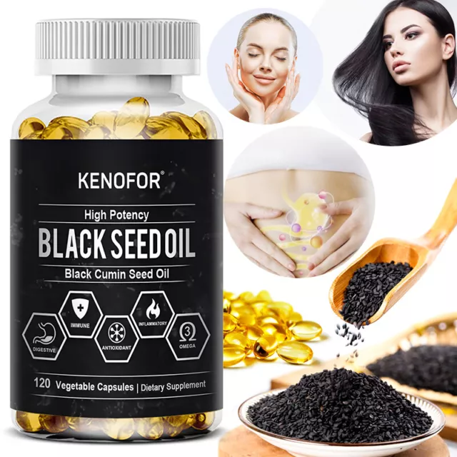 Original Black Seed Oil Capsules High Strength 500mg Cold Pressed Softgel