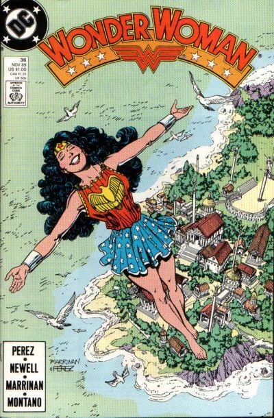 WONDER WOMAN (Vol. 2) #36 VG/F, Perez s, Direct DC Comics 1989 Stock Image