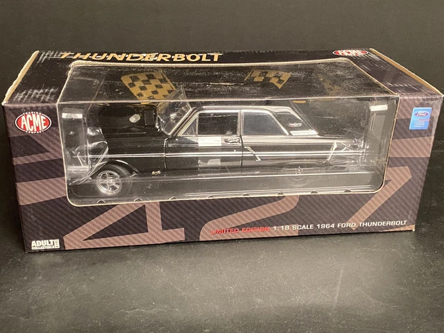 Acme 1964 Ford Fairlane Thunderbolt NHRA Street Rod - 1/18 Diecast - Black