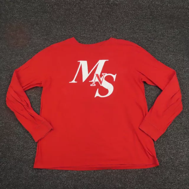 Nike Shirt Adult XL Red Athletic Cut Long Sleeve Breathable Softball Gym Mens