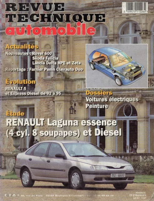 Revue Technique Automobile - Renault Laguna - Essence et Diesel - N° 574 - 1995