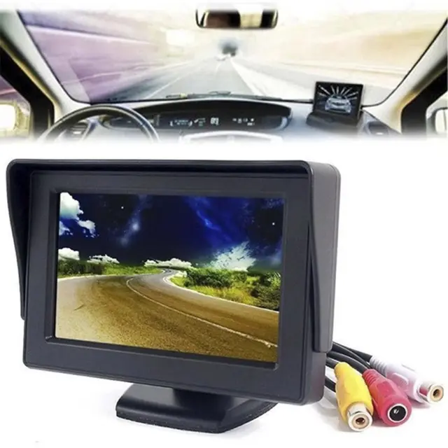 Schermo monitor vista posteriore auto 4,3 pollici LCD per parcheggio camion NUOVO furgone S7 12 V S5O7