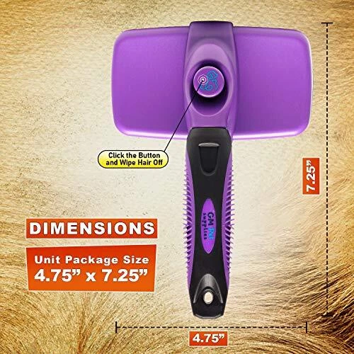 GM Pets Self Cleaning Grooming Brush | This is The Best Dog and Cat Original 2