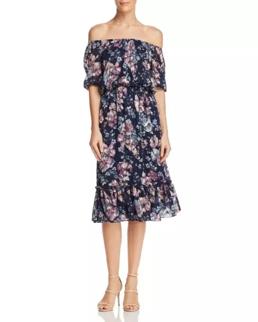 $149 Adrianna Papell  Womens Off the Shoulder Floral Dress A629