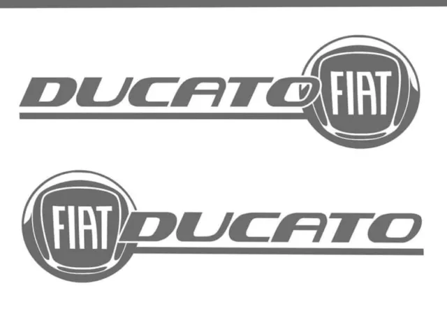 GREY Fiat Ducato Vinyl Transfer Decal Sticker - Van, MPV, Truck Graphics