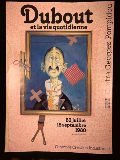 🌓 [AFFICHE] DUBOUT et la vie quotidienne Centre Georges Pompidou 1980 70x50cm