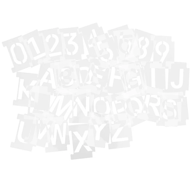 ALPHANUMERIC TEMPLATE CHILD English Letters Templates Stencils for ...