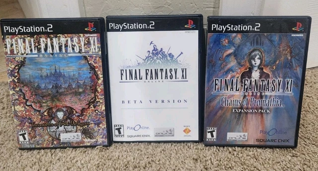 FINAL FANTASY XI Beta 2 PlayOnline Zilart Promathia PS2 Juego de 4