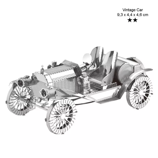 Vintage Car - 3D Laser Metall Puzzle, Oldtimer, Konstruktionsspielzeug, Bausatz