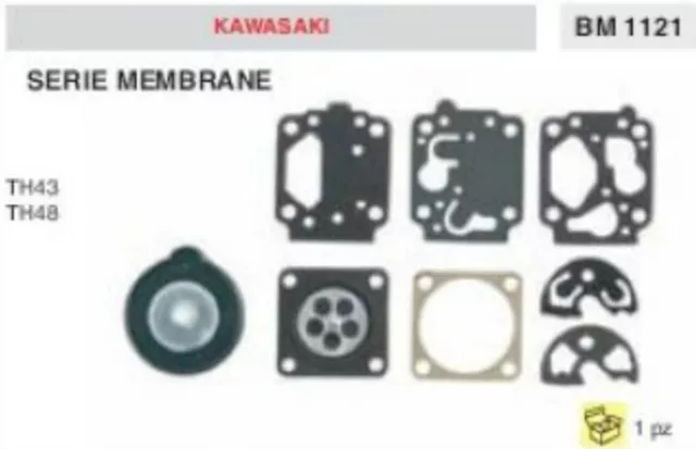 Serie Kit Membrane Carburatore Decespugliatore Kawasaki Th43 Th48 Th 43 48