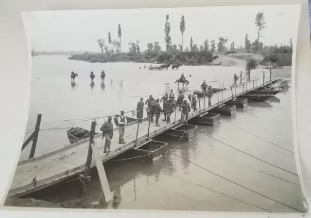 Foto Prima Guerra Ww1 Cavalleria Regio Esercito Ponte Sull'isonzo Austriaci