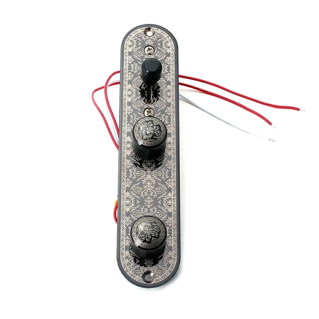 thumbnail image 2 of Alnicov 3-Way Prewired Control Plate For Telecaster Guitar - Loaded Harness With Knobs 2 of 13