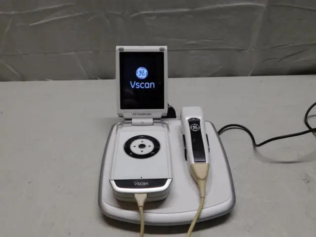 GE Vscan Portable Ultrasound W/ Dual Head Probe & Docking Station #2C(CBRX2-4925