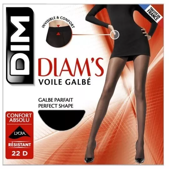 DIM Diam's voile galbé 22D collant noir taille 2 NEUF